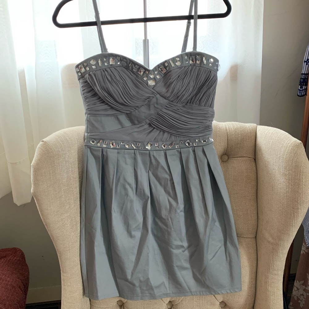 Lipsy London gray mini dress with embellishments